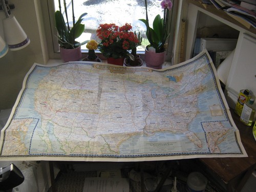 Vintage large historical map - large,