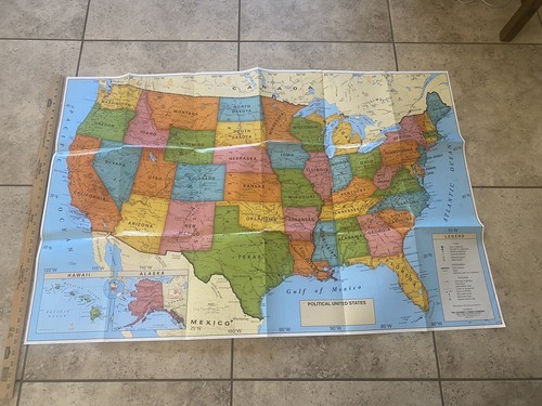 Usa map wall - map,
